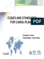 Codes and Standards For Candu Plants: Presented By: A. Stretch Principal Engineer - Safety Concepts