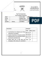 Economics Final Term Examination (2016) QP