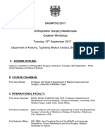 2017 Orthognathic Surgery Masterclass Cadaver Course Prelim Programme PDF