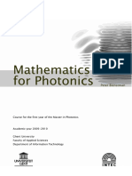 Mathematics For Photonics 2009-2010