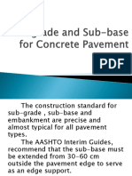 Sub Grade and Sub Base For Concrete Pavement