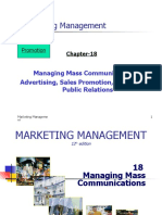 Marketing Management: Managing Mass Communications Advertising, Sales Promotion, Events and Public Relations