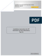 Installation Instructions For 2PT Automatic Car Door Mechanism, Type A2