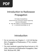 Introduction To Radiowave Propagation: DR Costas Constantinou