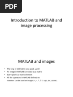 Introduction To MATLAB and Image Processing