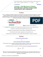 Transport Phenomena Fluid Mechanics Problem Solution BSL - Annular Flow of Newtonian Fluid With Inner Cylinder Moving Axially - Wire Coating Die PDF