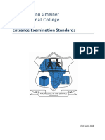 2018 SOS-HGIC Entrance Exam Standards 2017.03.22