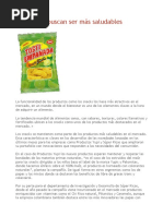 Los Snacks Buscan Ser Más Saludables