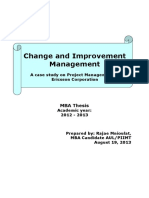 Change and Improvement Management Thesis