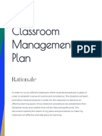 Classroom Management Plan