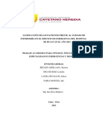 Satisfacción de Los Pacientes Frente Al Cuidado de Enfermería en El Servicio de Emergencia Del Hospital de Huaycán El Año 2015