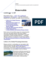 Benefits of Renewable Energy Use