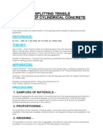 Determine Splitting Tensile Strength of Cylindrical Concrete Specimens