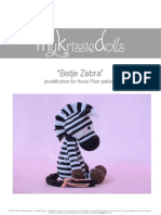 " "Betje Zebra": (Modification For Horse Piem Pattern)