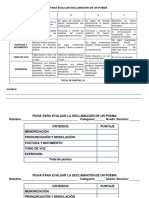 Ficha para Evaluar Declamacion de Un Poema