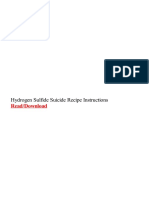 Hydrogen Sulfide Suicide Recipe Instructions