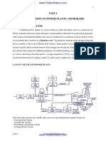 Unit-I Introduction To Power Plants and Boilers: Layout of Steam Power Plant