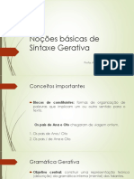 Noções Básicas de Sintaxe Gerativa - Lorenzo