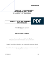 Bac St2s 2018 Sujet SC Physiques Et Chimiques