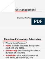 WBS & Risk Management: Shamsul Arefeen