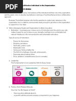 The Effective Individual in The Organization Individual Effectiveness