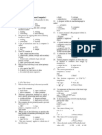 Multiple Choice Questions