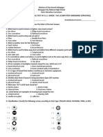 Third Grading Periodical Test in T.L.E. Grade 7 8 (Computer Hardware Servicing)