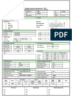 Welding Procedure Specification "WPS": O O O O