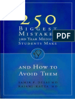 250 Biggest Mistakes 3rd Year Medical Students Make PDF