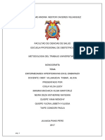 Enfermedades Hipertensivas en El Embarazo