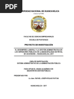 Incidencia Del Desempeño Del Personal Administrativo en La Gestión de La Municipalidad Distrital de Ascensión Al Año 2017