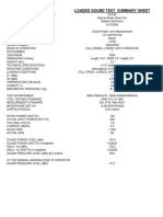 Loaded Sound Test Summary Sheet