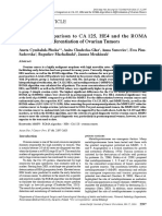 MMP3 in Comparison To CA 125, HE4 and The ROMA Algorithm in Differentiation of Ovarian Tumors