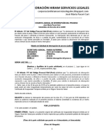 Modelo de Escrito Judicial de Interrupción Del Proceso - Autor José María Pacori Cari