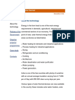 Solar Thermal Technologies