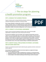 Six Steps Planning Health Promotion Programs 2015