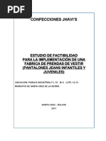 Proyecto de Estudio de Inversión de Confección de Pantalones Jeans Infantiles y Juveniles