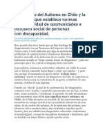 El Espectro Del Autismo en Chile y La Ley 20