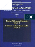 Handbook of Numerical Analysis: Volume I, Finite Difference Method I, Solutions of Equations in R N (RN) I