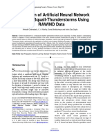 Application of Artificial Neural Network To Predict Squall Thunderstorms Using RAWIND Data