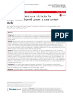 The T4/T3 Quotient As A Risk Factor For Differentiated Thyroid Cancer: A Case Control Study