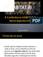 A Conferência HABITAT III e A Nova Agenda Urbana - Alfonsin