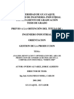 Optimización Del Área de Producción de Conservas de Pescado