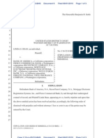 Case Settled - Stipulation & Order To Dismiss Mutually Agreed To by Both Parties