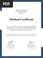 Medical Certificate Template