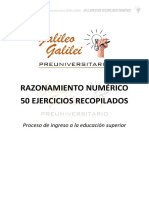 50 Problemas Recopilados Razonamiento Numérico