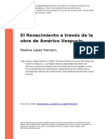 Malena Lopez Palmero (2005) - El Renacimiento A Traves de La Obra de Americo Vespucio