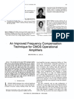 An Improved Frequency Compensation Technique For CMOS Operational Amplifiers