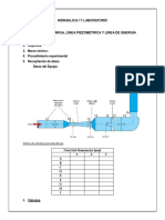 Perdidas de Carga, Linea Piezometrica, Linea de Energia
