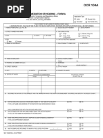 OCR 104A: Application For Mediation or Hearing - Form A